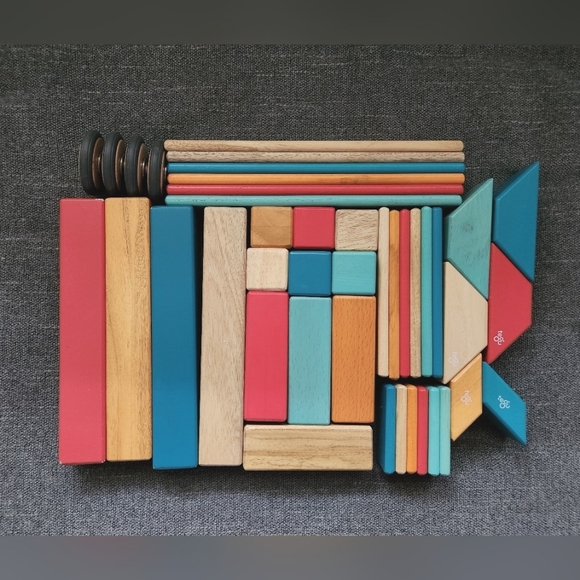 Tegu Other - Tegu 42 Piece Magnetic Wooden Block Set, Sunset
